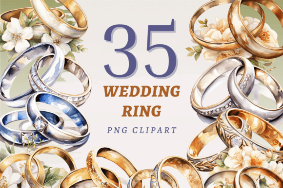 35 Wedding Ring PNGs for Stunning Invitations & More