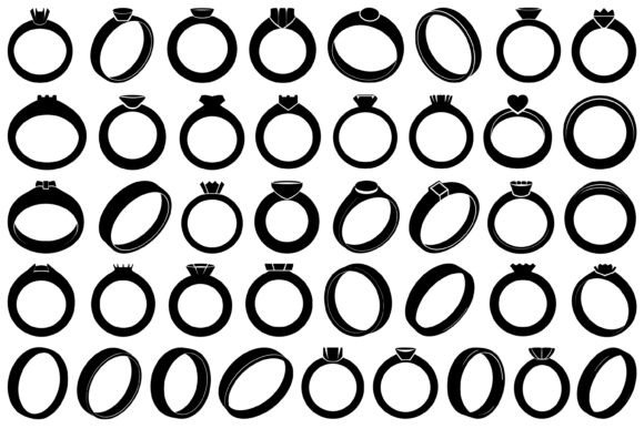 41 Wedding Ring Silhouettes: Vectors for Modern Design
