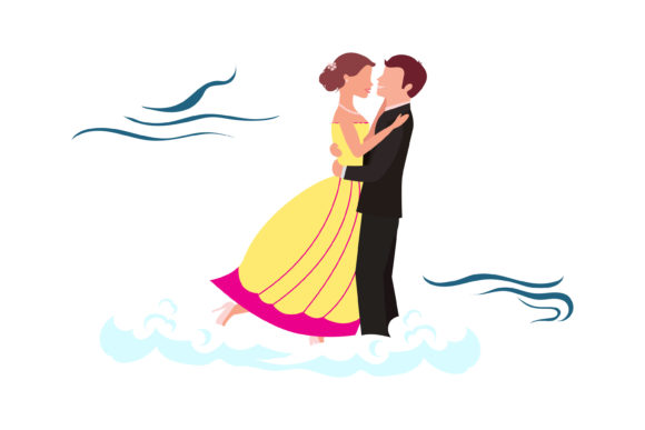 Charming Visuals: The Romantic Wedding Couple Character