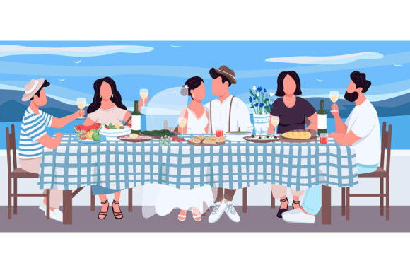 How to Use Greek Wedding Flat Color Illustrations in Your Designs