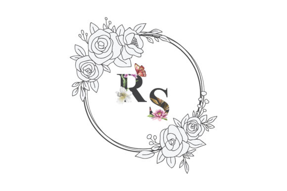 Monogram Wedding with Flower Letters: A Design Asset for Elegant Branding