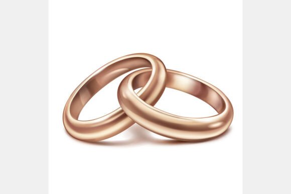 The Timeless Appeal of Two Intertwined Rose Gold Wedding Rings