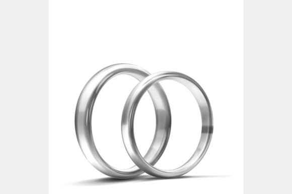 Two Silver Wedding Rings: A Design Asset for Timeless Branding